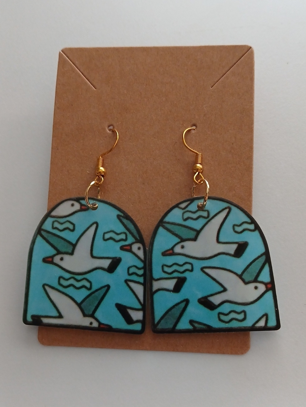 Blue Seagull Arch Kids Earrings - Unbranded